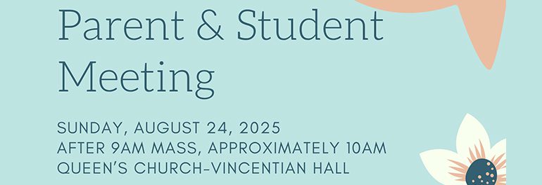 2025-2026 Confirmation Parent & Student Meeting