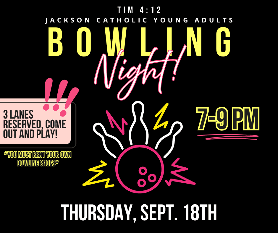 Strike Up Some Fun: Bowling Night with Jackson Catholic Young Adults