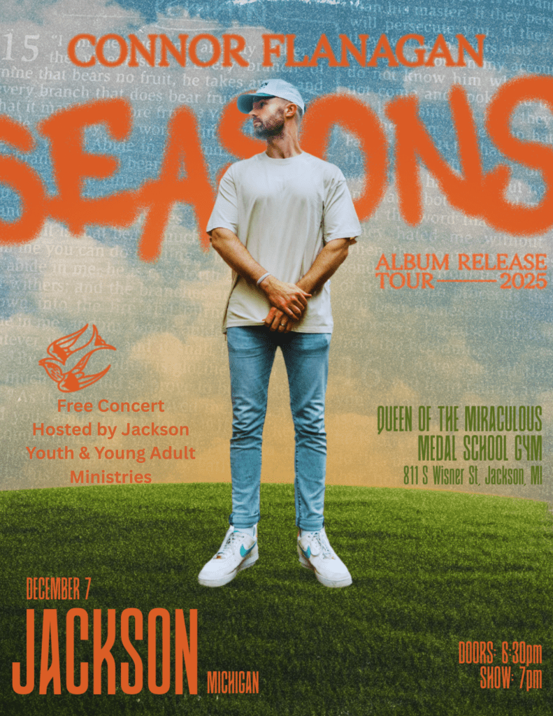 Free Connor Flanagan Concert - Queen of the Miraculous Medal School Gym Jackson Michigan