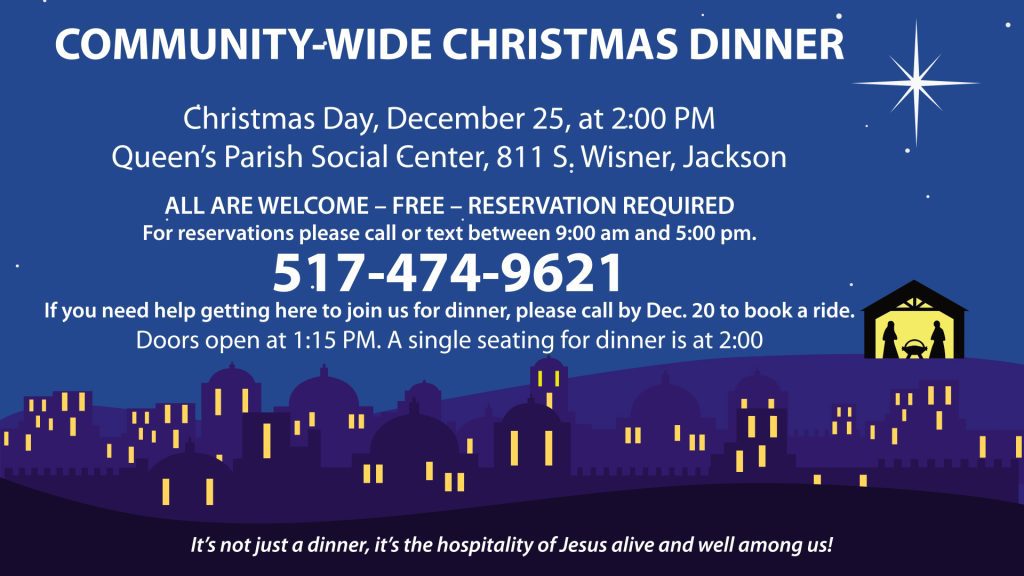 Community-Wide Christmsa Dinner - St John the Evangelist Catholic Church Jackson Michigan