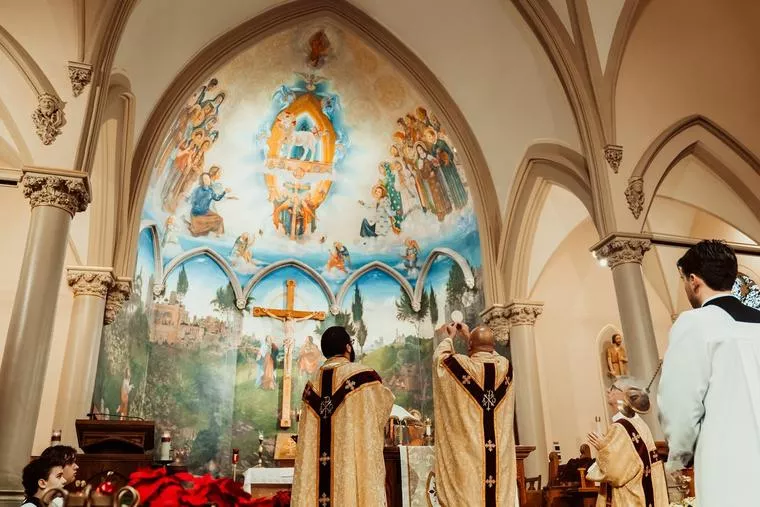 National Catholic Register Apse Painting Project Article - St John the Evangelist Catholic Church Jackson Michigan National Catholic Register Apse Painting Project Article - St John the Evangelist Catholic Church Jackson Michigan