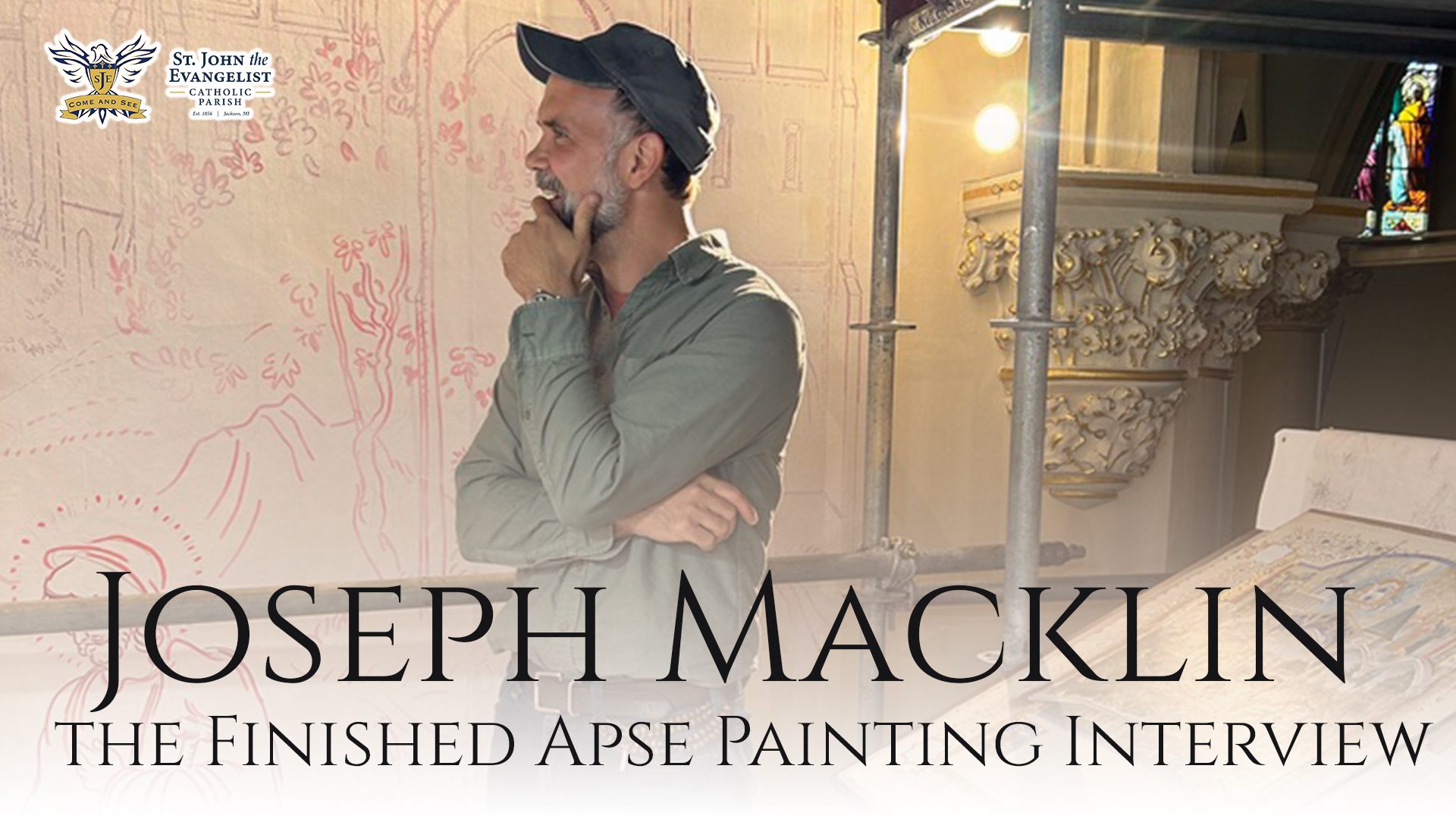 Joseph Macklin: The Finished Apse Painting Interview at St John the Evangelist Catholic Parish